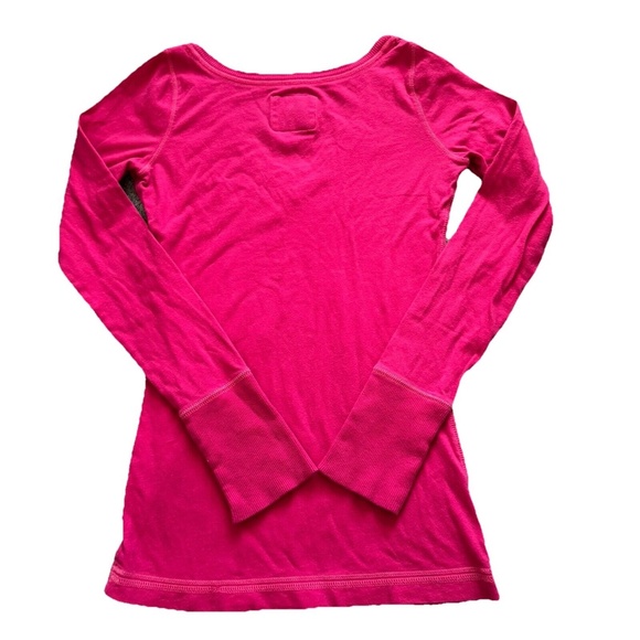 Vintage y2k Abercrombie babydoll fitted sexy striped v neck long sleeve top - Picture 2 of 4